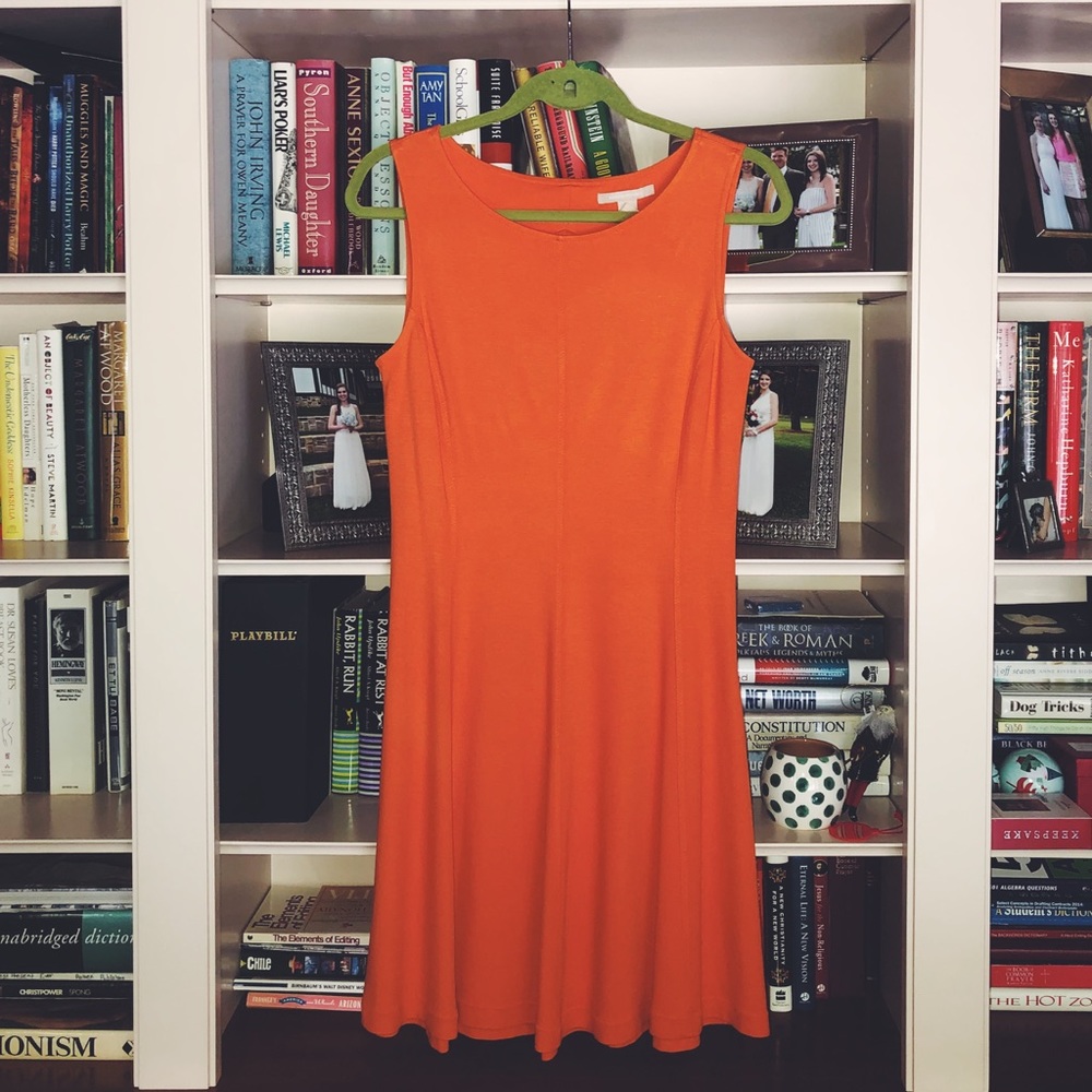 [Banana Republic] Orange fit and flare dress